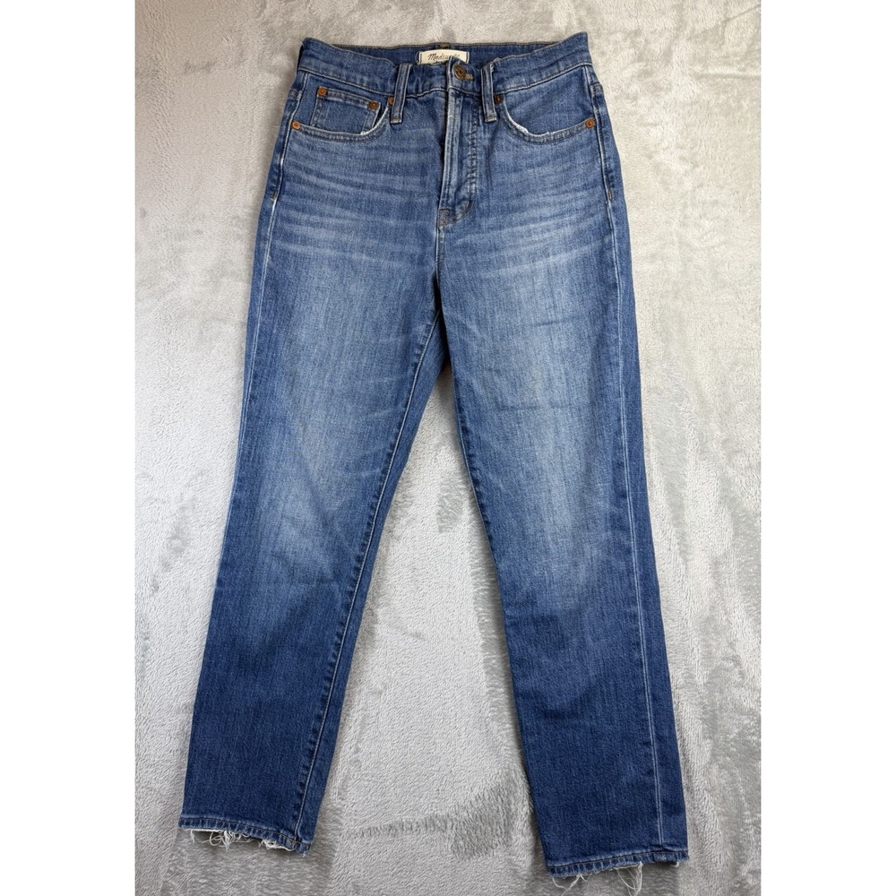 Madewell Jeans Women's 25 The Perfect Vintage Crop Distressed Raw Hem (28x26.5)